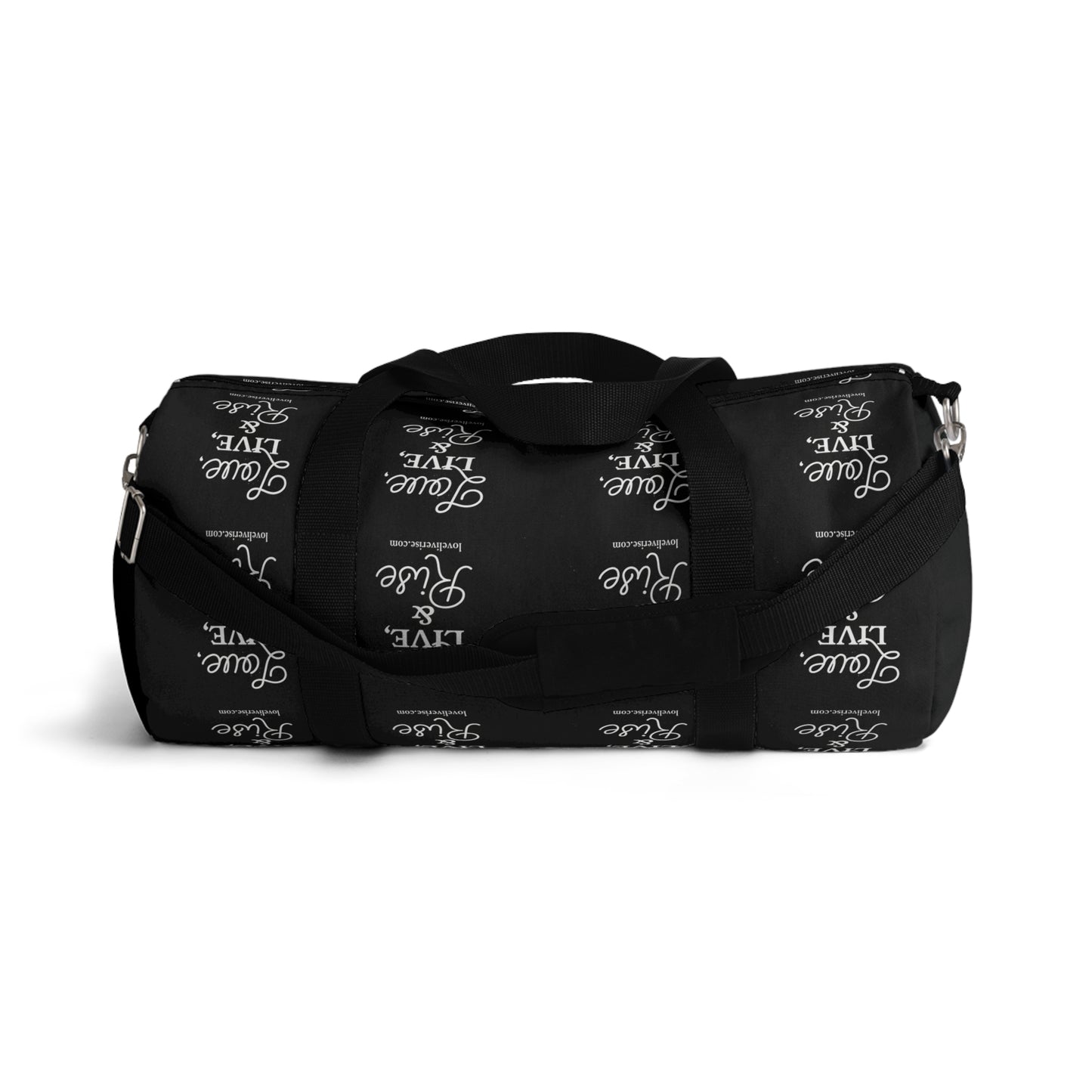 Inspirational Duffel Bag - Love Live & Rise, Gym Bag, Weekend Getaway Bag, Travel Bag, Workout Tote, Motivational Gift