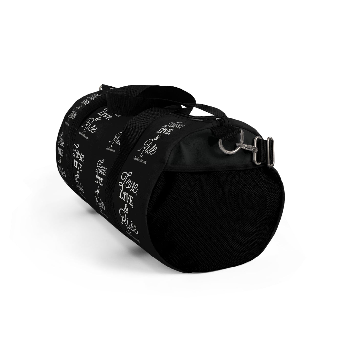 Inspirational Duffel Bag - Love Live & Rise, Gym Bag, Weekend Getaway Bag, Travel Bag, Workout Tote, Motivational Gift