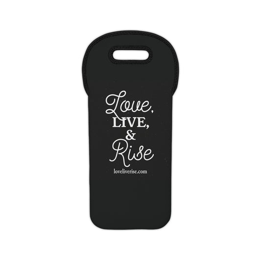 Stylish Wine Tote Bag - Perfect for Parties, Gifts, Weddings, picnics, Love, Live, & Rise, Wine Carrier, Holiday Gifts, Home Decor