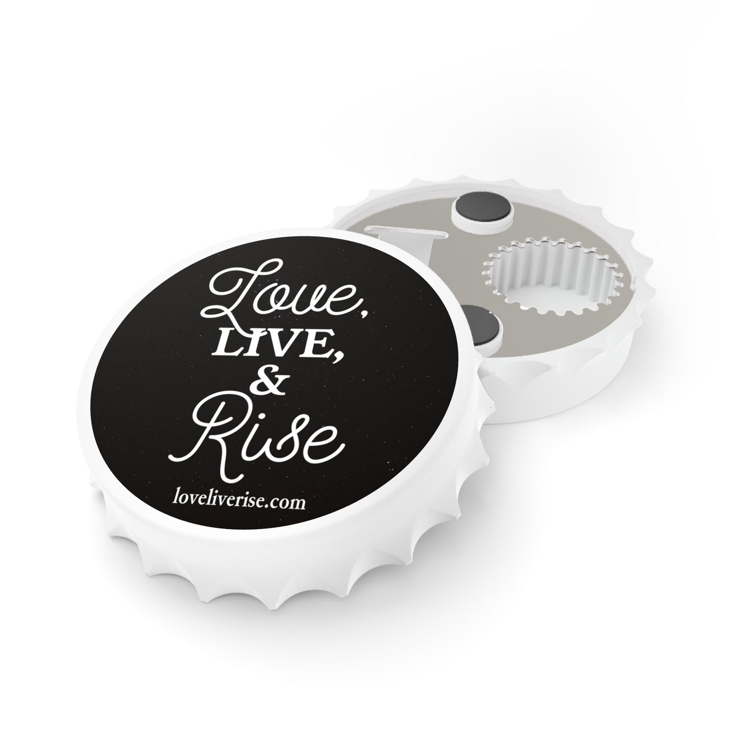 Chic Bottle Opener, Unique Kitchen Accessory, Barware Gift, Love Live & Rise Theme, Wedding Favor, Home Bar Essentials