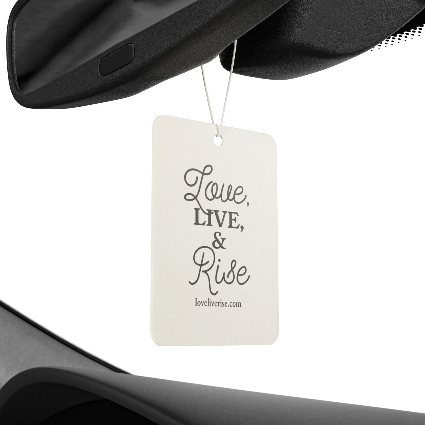 Love Live & Rise Car Air Freshener, Inspirational Car Decor, Gift for Wellness Lovers, Positive Vibes Accessory, Aromatic Car Decor