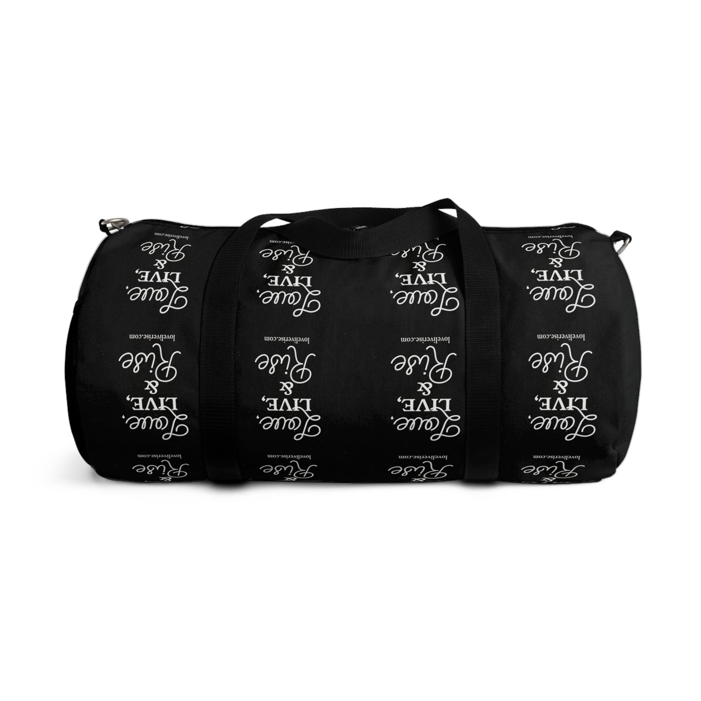 Inspirational Duffel Bag - Love Live & Rise, Gym Bag, Weekend Getaway Bag, Travel Bag, Workout Tote, Motivational Gift