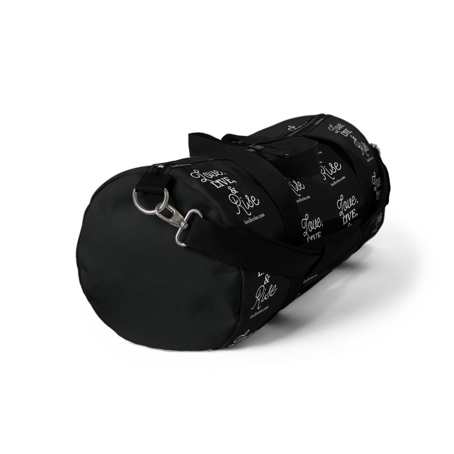 Inspirational Duffel Bag - Love Live & Rise, Gym Bag, Weekend Getaway Bag, Travel Bag, Workout Tote, Motivational Gift