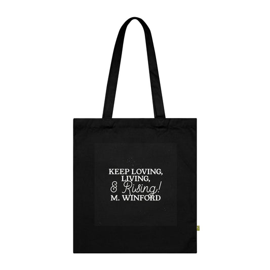 Inspirational Organic Cotton Tote Bag | Eco-Friendly Shopping Bag, Gift for Her, Daily Use, Affirmation Bag, Love & Live Collection