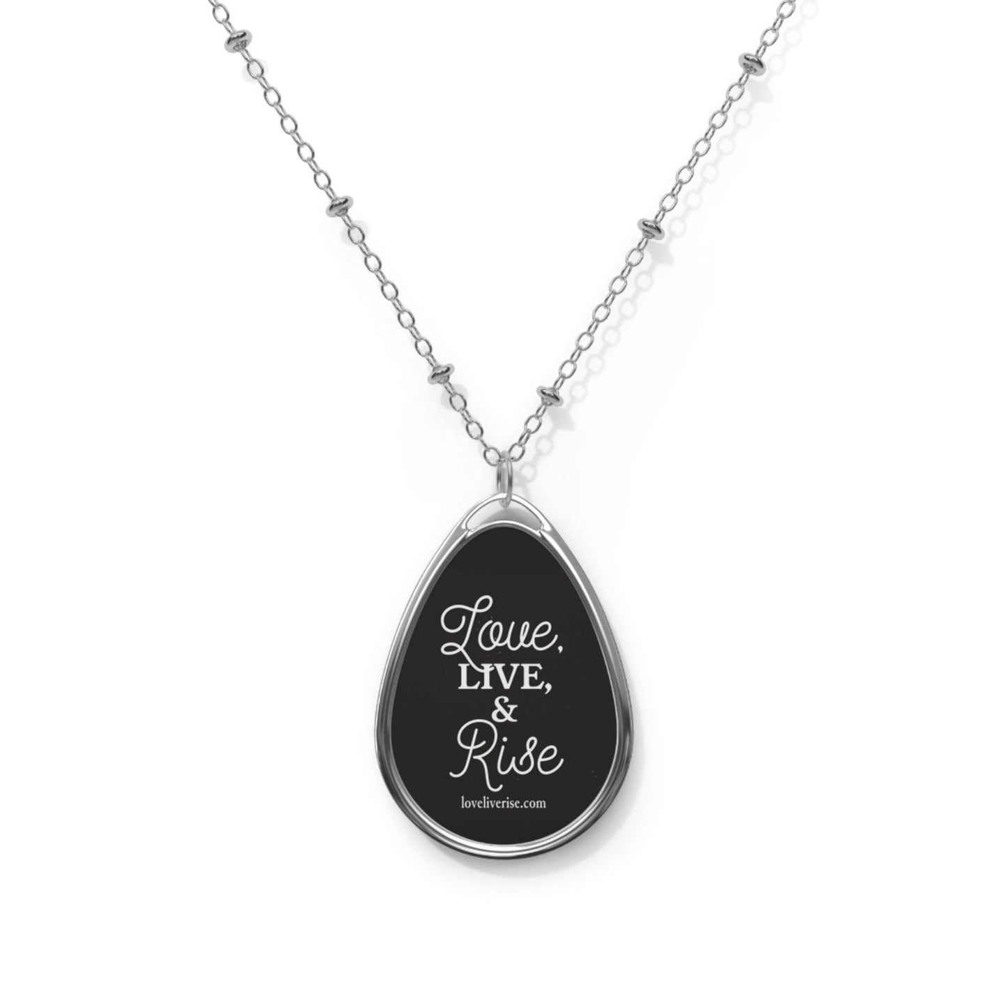 Inspiring Oval Necklace - Love, Live, & Rise, Inspirational Jewelry, Meaningful Gift, Everyday Elegance, Motivational Accessory, [...]