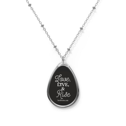 Inspiring Oval Necklace - Love, Live, & Rise, Inspirational Jewelry, Meaningful Gift, Everyday Elegance, Motivational Accessory, [...]