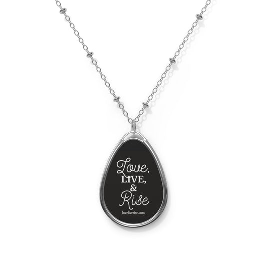 Inspiring Oval Necklace - Love, Live, & Rise, Inspirational Jewelry, Meaningful Gift, Everyday Elegance, Motivational Accessory, [...]