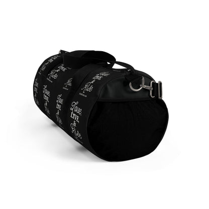 Inspirational Duffel Bag - Love Live & Rise, Gym Bag, Weekend Getaway Bag, Travel Bag, Workout Tote, Motivational Gift