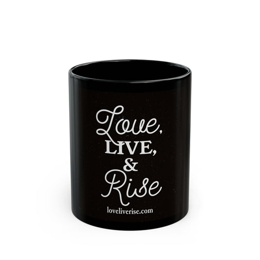 Inspirational Black Mug - Keep Loving, Living & Rising! Motivational Coffee Cup for Daily Inspiration, Gift for Friends, Self-Care, [...]