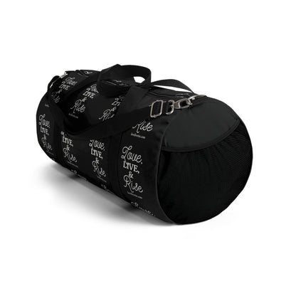 Inspirational Duffel Bag - Love Live & Rise, Gym Bag, Weekend Getaway Bag, Travel Bag, Workout Tote, Motivational Gift