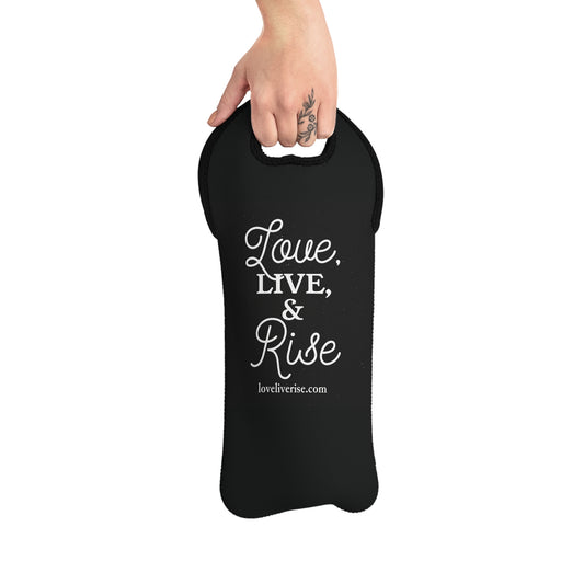 Stylish Wine Tote Bag - Perfect for Parties, Gifts, Weddings, picnics, Love, Live, & Rise, Wine Carrier, Holiday Gifts, Home Decor