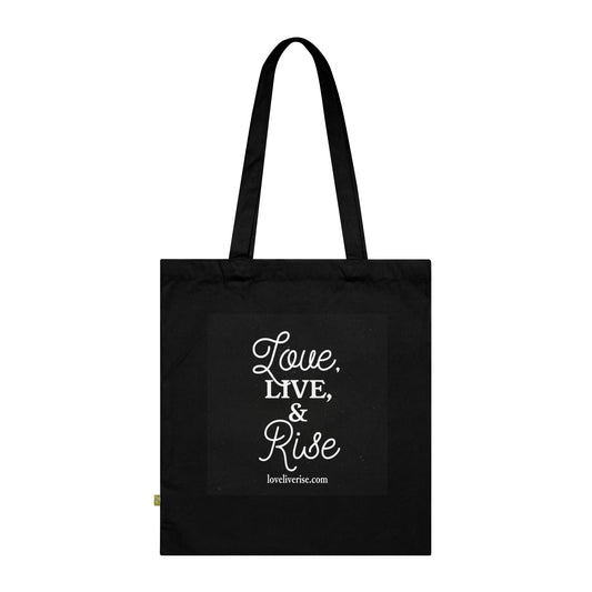 Inspirational Organic Cotton Tote Bag | Eco-Friendly Shopping Bag, Gift for Her, Daily Use, Affirmation Bag, Love & Live Collection